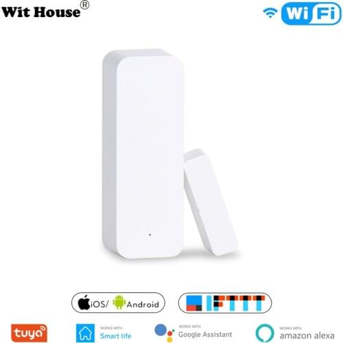 Tuya WIFI Door sensor Window Contact Open Close tuya WiFi APP Remote Control Compatible With Alexa Google Assistant