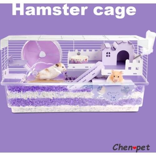 High Qualit Luxury Hamster Cages with Toys Food Bowl Water Feeder Bathroomg Guinea Pig Accessories Small Pet Cage Whole Set