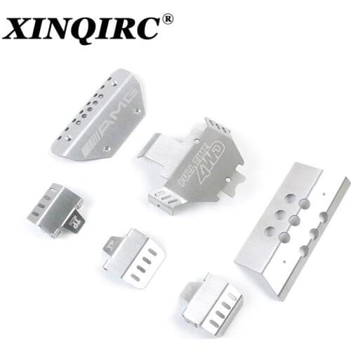 XINQIRC Metal front and rear guard chassis axle armor for 1 / 10 RC tracked vehicle traxxas trx6 g63 DIY OP parts