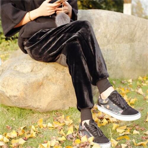 Plus Thick Keep warm Womens Autumn/Winter Velvet Sweat pants Casual Large Size Harem Pants Comfortable Loose Drawstring trousers