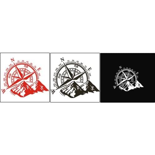 1pcs 3D High Quality Car Sticker Compass Rose Navigate Mountain 4x4 Offroad Vinyl Sticker Decal Car Decal Universal Fashion Styl