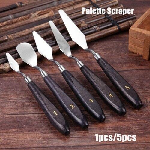 Mixed Stainless Steel Palette Scraper Set Spatula Knives For Artist Oil Painting Tools Painting Knife Blade
