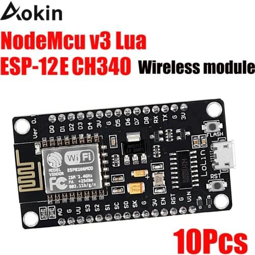 10pcs Wireless module CH340 NodeMcu V3 Lua WIFI Internet of Things development board based ESP8266