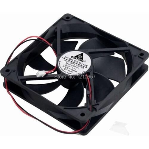 2 PCS lot Gdstime DC 5V 2Pin 0.2A Brushless Computer Cooling Fan 120mm 120x25mm 12cm
