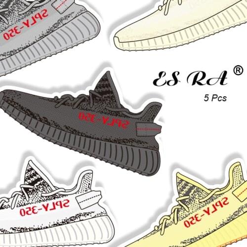 5 Pcs/Set Sneakers Stickers Funny Shoes Decal Skateboard Pegatinas Vinyl Waterproof PVC for Luggage Bottle Fridge Journal Wall