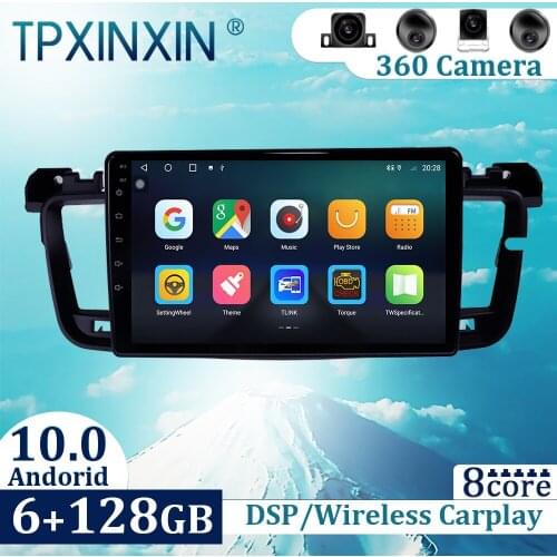6+128GB For Peugeot 508 2011-2018 Android 10 Carplay Radio Player Car GPS Navigation Head Unit Car Radio with Screen