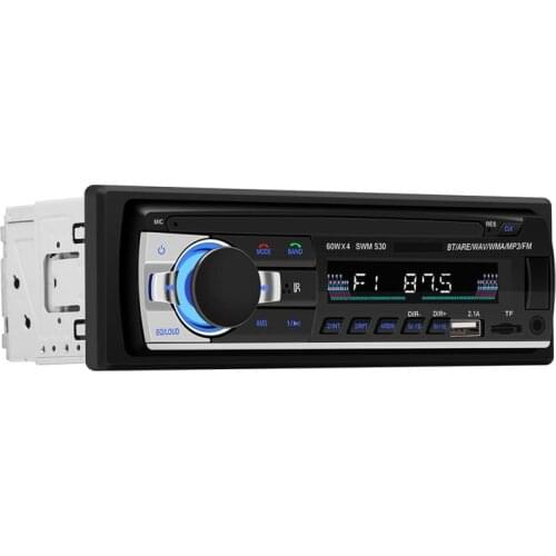 Car Radio Audio 1din Bluetooth-compat Stereo MP3 Player FM Receiver With Blue Lights AUX/USB/TF Card In Dash Kit Multimedia Play