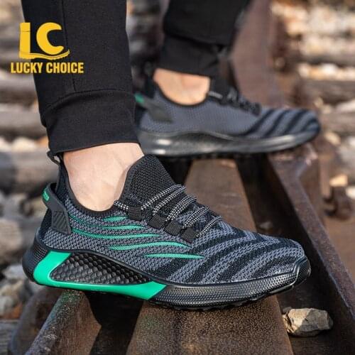 Dropshipping Men Women Work Shoes Steel Toe cap Safety Boots Anti-smash Anti-puncture Sport Shoes Lucky Choice Safety Shoes