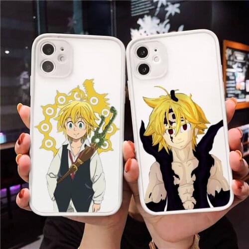 Anime seven deadly sins Phone Case For iPhone 12 11 Mini Pro XR XS Max 7 8 Plus X Matte transparent White Cover