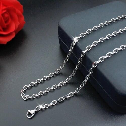 Long necklace Steel color mens chains stainless steel fashion men necklaces gifts for male accessories jewelry the neck chains