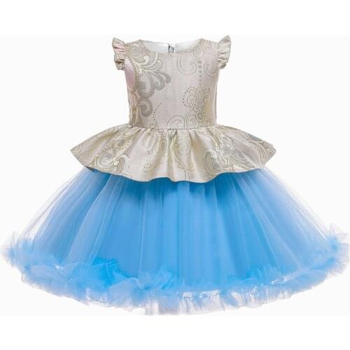 Wedding Bridesmaid Evening Infant Summer Dress Gown Tutu Princess Children Birthday Party Prom Kids Vestidos Baby Girls Clothes