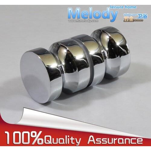 Shower Room Door Aluminum alloy Cylinderical Knob Handle Chrome