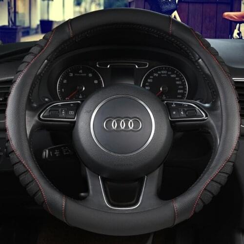 PU Leather Sport Car Steering Wheel Cover Non-slip for Audi A1 8X A2 A3 A4 A5 A6 Avant Auto Accessories