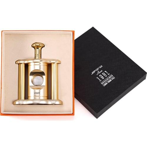 Exquisite JIFENG Cigar Cutter Stainless Steel Super Sharp Guillotine Cigar Scissors Table Tobacco Cutting Cigars For COHIBA