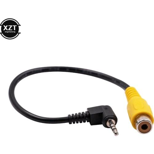 GPS Converter Cable Cord Mini AV in Video Cable 2.5mm Stereo Jack Male Plug To RCA Female Adapter Cable For Car DVR