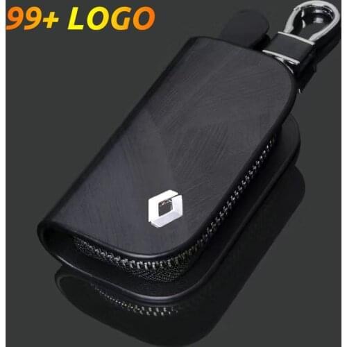 Leather Car Remote Key Cover Case Shell Wallet For KIA Mini Nissan Renault Hyundai Toyota Volvo Jeep JAC FIAT Chery Jaguar Geely