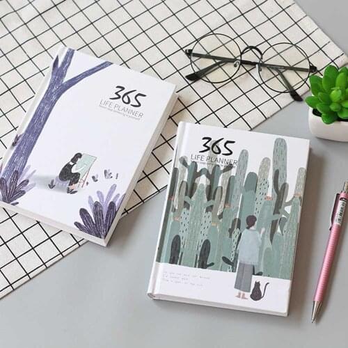 Creative Year Plan Notebook 365 Days Inner Page Monthly Daily Planner Diary Notebook, Pink