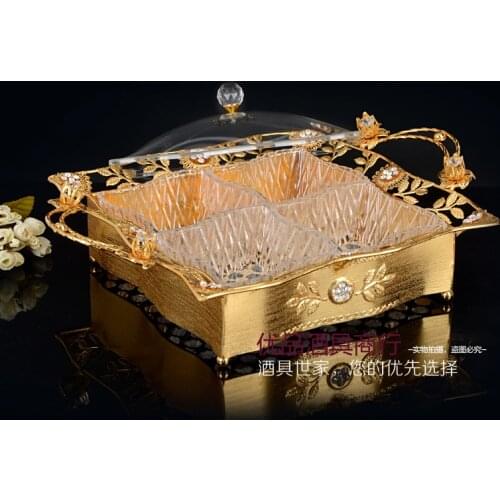 Fashion candy box fruit plate snack storage box melon seeds nuts fruit snacks candy box dry box arcrylic fruit dish