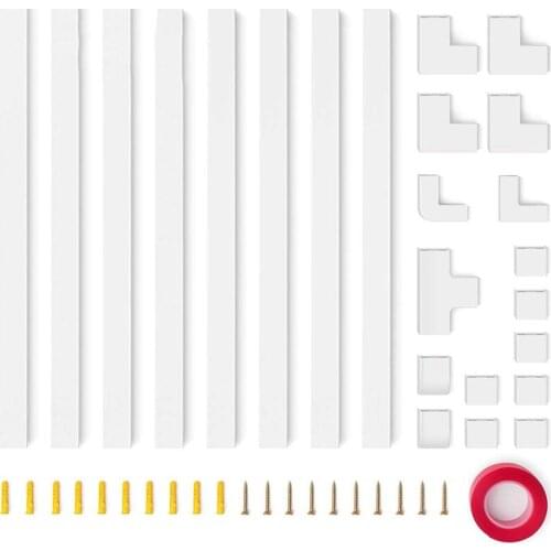 Cable Concealer Kit- 126 in Cord Cover Wall Paintable,Cord Hider for Wall Mount TV and Computers in Home Office,White