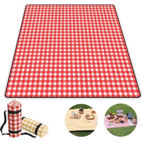 Picnic Mat Moisture Pad Outdoor Camping Mat Portable Thickened Lattice Ins Style Spring Outing Picnic Mat