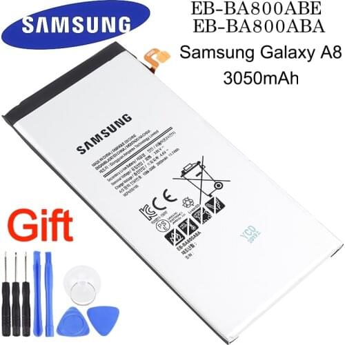 Original Battery EB-BA800ABE EB-BA800ABA 3050mAh For Samsung GALAXY A8 2015 A8000 A800F A800S A800YZ Replacement Batteries