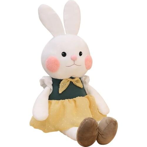 Lovely Cute Cartoon Long Ears Rabbit Dressed Doll Soft Plush Toys For Children Bunny Sleeping Mate Stuffed Plush Baby Toys Gift