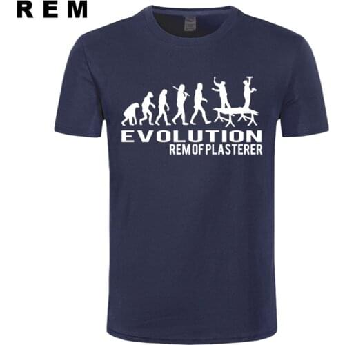 REM Funny Evolution Of A Plasterer Job Work Tshirt For Men Summer Fashion Letter T Shirt Cotton Casual T-Shirt
