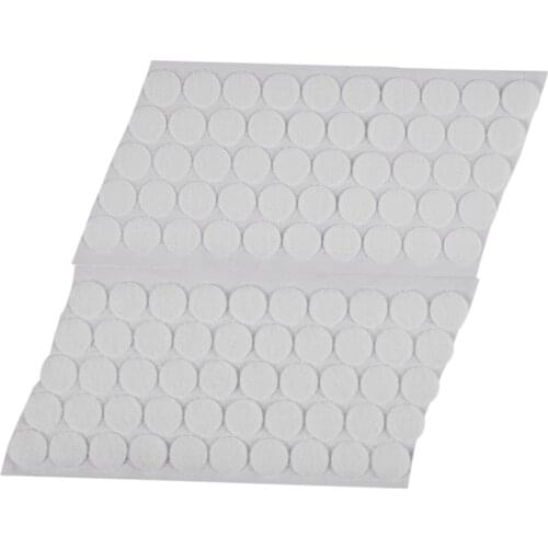 50 Pairs ic Sticky Self Adhesive Buckle Hook Loop Round Pads Craft Tape White