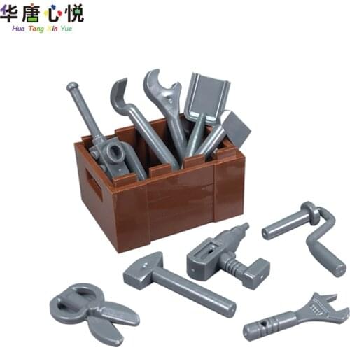 City Furniture Series Home Toolkit Hammer Wrench Nail Etc Building Blocks Educational Toys Childs Gift Assemble Toy Sets Cities
