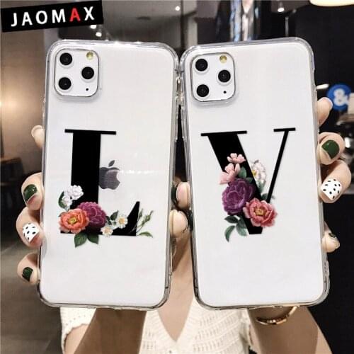 Letters Silicone Transparent Phone Case For iPhone 11 Pro X XS MAX XR case For iphone 7 8 plus SE 2020 Soft TPU Cases Cover
