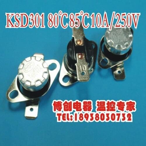 Wall boiler thermostat / thermostat switch temperature switch KSD301 85 degrees normally open 10A / 250V