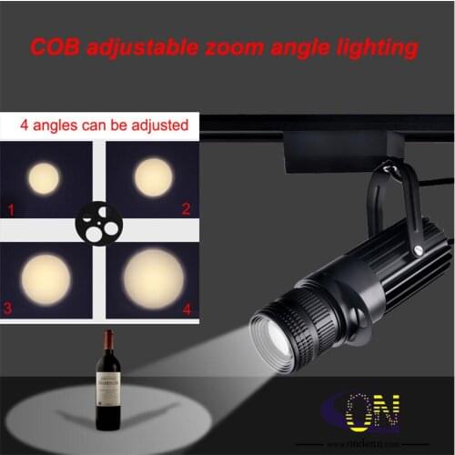 High Quality LED Track Rail Spotlight 10W/20W CREE COB ZOOM Track Lamps Commercial and Residential Lighting