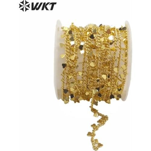 WT-BC138 Unique gold electroplated resist tarnishable charm jewelry chain for DIY jewelry necklace making and sunglasses chain