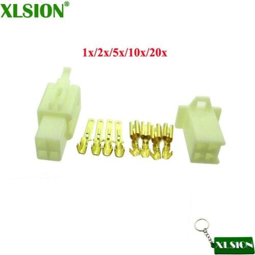 XLSION 4 Pins Electrical Wire Connector Terminal Harness Plug Socket For Dirt Pocket Mini Bike Go Kart ATV Quad Scooter Motor