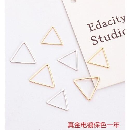 DIY handmade jewelry accessories gold plating color year geometric triangle earrings materials