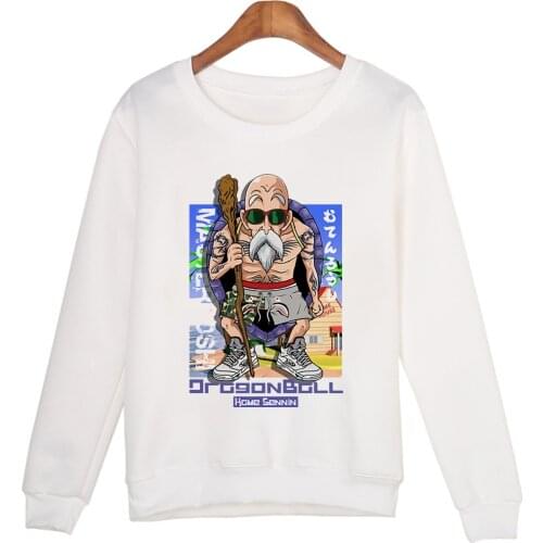 Dragon Ball Print Women Hoodies Streetwear Sweatshirt Harajuku Kawaii Cartoon Pullover Kame Sennin Print Sweatshirt Female