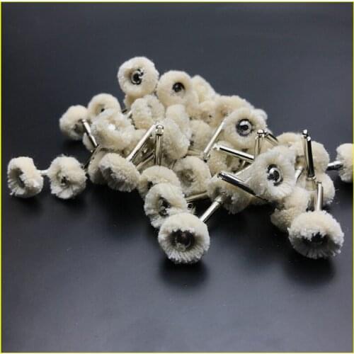 20pcs Cotton Polisher Brushes Wheel Latch Type for Dental Low Speed Contra Angle