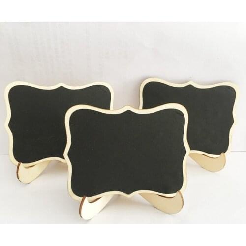 5pcs Mini Wooden Blackboard Chalkboard Message Board Office Supplies Wedding/Party/Christmas Decoration Message Memo Chalk Board