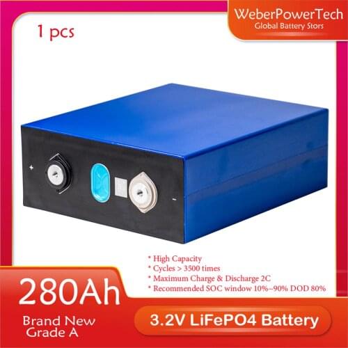 NEW 3.2V 320Ah Lifepo4 Battery Grade A 48V 310AH Rechargeable Battery Pack 280Ah for Solar Energy Storage System US EU Tax Free