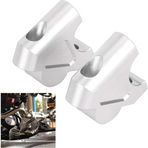 Aluminum Motorcycle Handlebar Clamp Mount Raised Extension Riser For BMW R1200GS LC ADV