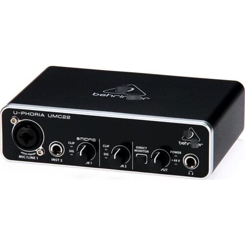 Audiophile UMC22 Mic Preamplifier Professional Studio Sing Music Live Recording Guitar band USB Audio Interface Sound card