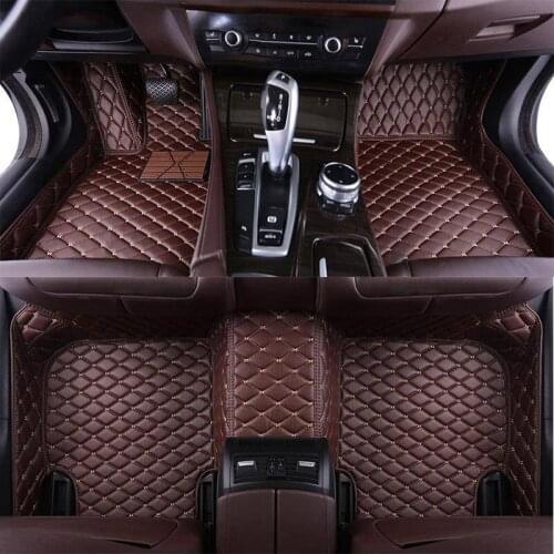 Leather Custom car floor mats for BMW e30 e34 e36 e39 e46 e60 e90 f10 f30 x1 x3 x4 x5 x6 1/2/3/4/5/6/7 car accessories styling