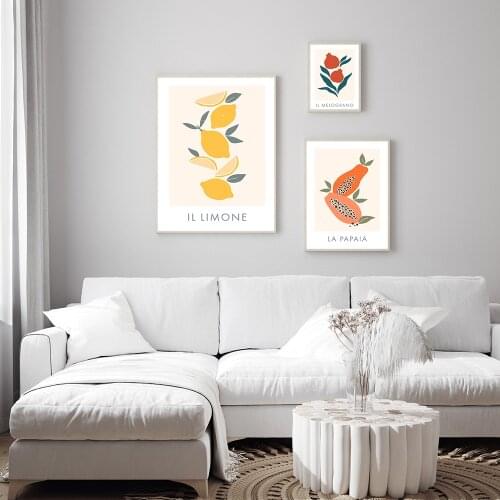 Botanical Poster Comic Style Canvas Painting Fashion Art Print Natural Wall Picture for Kids Room Living Room Home Decor