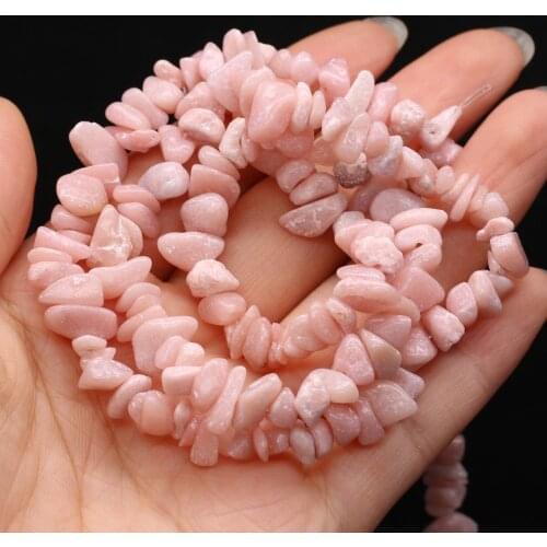 High Quality Natural Madagascar Rose Quartzs Beads Gravel Chip Crystal Loose Beads for Jewelry Making DIY Bracelet Earrings 15