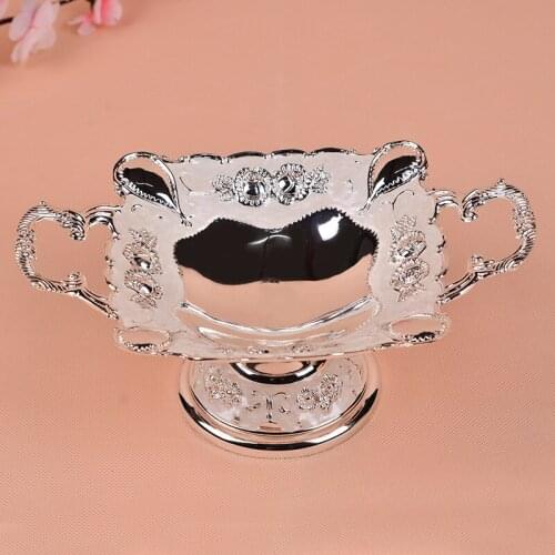 Zinc alloy KTV Hotel Club home two ears candy snacks dish of snacks dish of fruit dish tableware wholesale