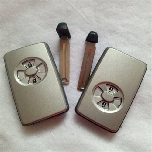 DAKATU 2 Button Smart Remote Key Fob Shell for TOYOTA RAV4 Vitz Ractis Replacement Remote Case Cover with uncut blade