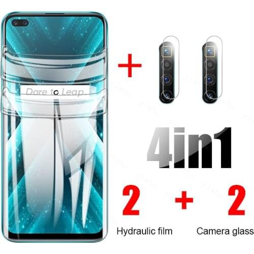 4-in-1 Hydrogel Film on Realme X3 protective film For OPPO Realme X3 SuperZoom RMX2086 screen protector film safety not glass
