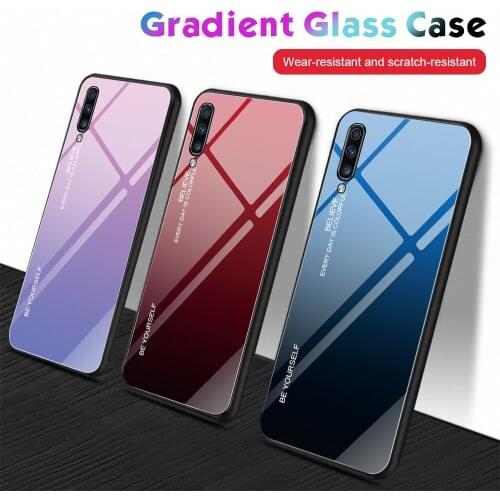 50pcs Gradient Glass Phone Case for Huawei P Smart Plus 2019/Honor 20/Honor 10 lite/Y9 Prime 2019/NOVA 5T/NOVA 7 Glass Case