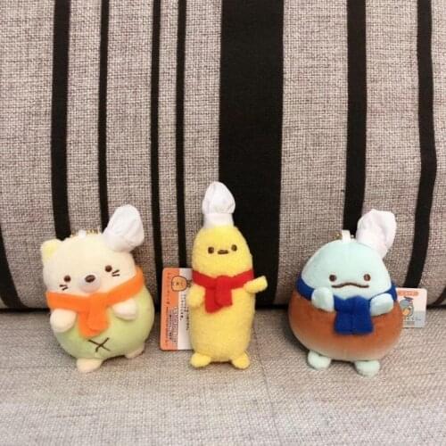 1PC Creative Japan Cartoon Cook Sumikko Gurashi Stuffed Plush Toys Cute Corner Creature Plush Doll Bag Pendant for Girl Gift