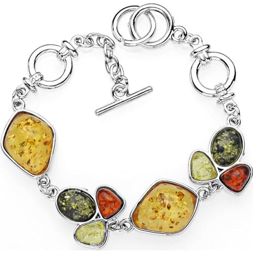 Exquisite Hot Sale Baltic Stylish Simulated Synthetic Honey Chic Link Bracelets & Bangles Women Multicolor Accessories DL83301